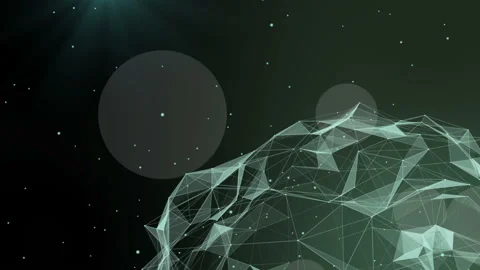 The camera zooms.Sphere, globe and space in the form of a plexus. Abstract Stock Footage 96063729