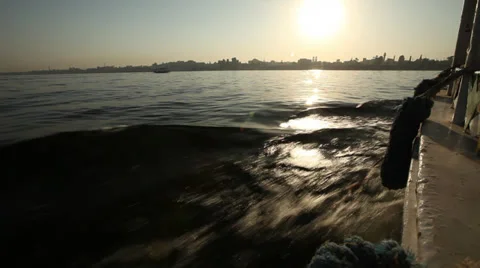 Cameraboat on the Nile in Luxor, Egypt Stock Footage 38776675
