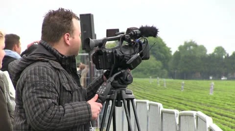 Cameraman at airshow Stock Footage 24947344