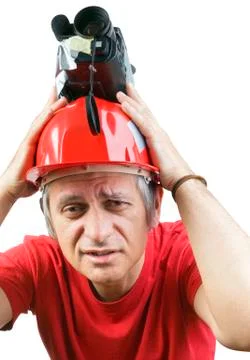 Cameraman Headache Stock Photos