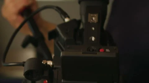 Cameraman is shooting objects by professional camera Stock Footage 101729665