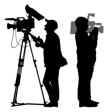 Cameraman silhouette Stock Illustration