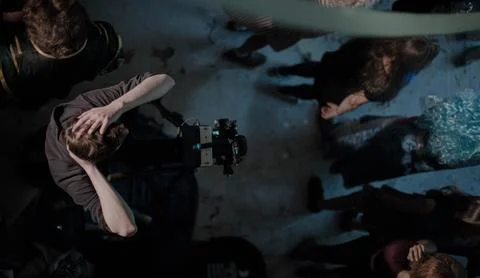 The cameraman is working Stock Photos