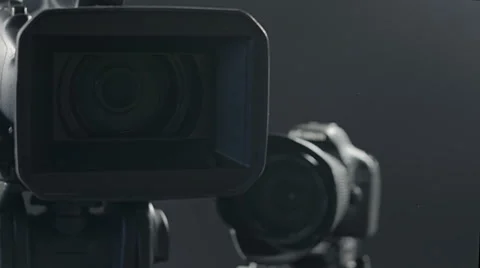 Cameras on black Stock Footage 56472770