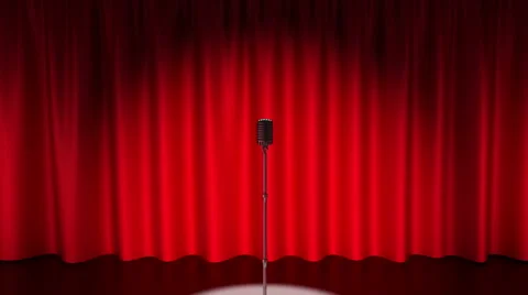 Cameras flash lights to the speaker on stage Stock Footage 59136185