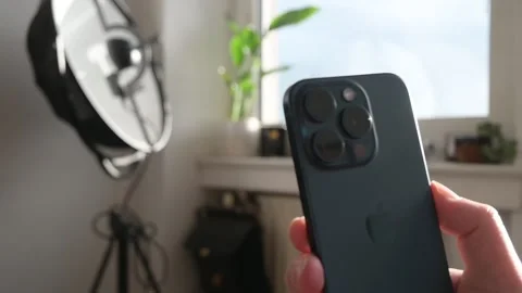 Cameras of the new iPhone 15 Pro Stock Footage 258267909