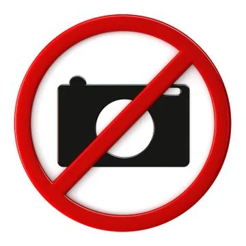 Cameras not allowed Stock Illustration