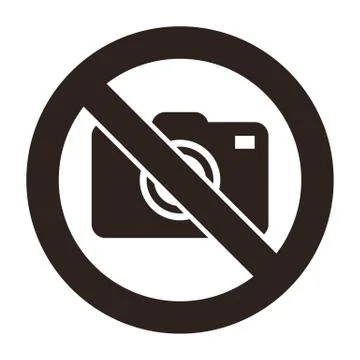 Cameras prohibited sign Stock Illustration
