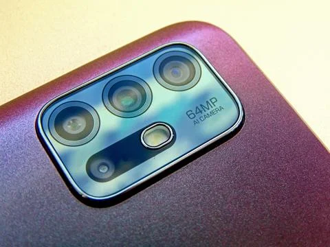 The cameras of a smartphone Stock Photos