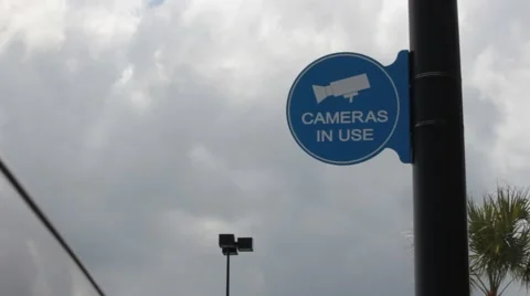 Cameras in Use Sign Stock Footage 40538184