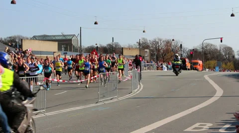 Cameras at The World Half Marathon  Stock Footage 36782132