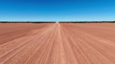 Cameron Corner Rd - Dry lake bed Stock Footage 331066256