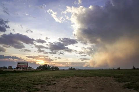 Cameron Peak Fire from Front Range in Northern Colorado 02 Stock Photos