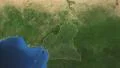 Cameroon. 3d earth in space - zoom in on Cameroon contoured 4k 4k or 4k+ Resolution