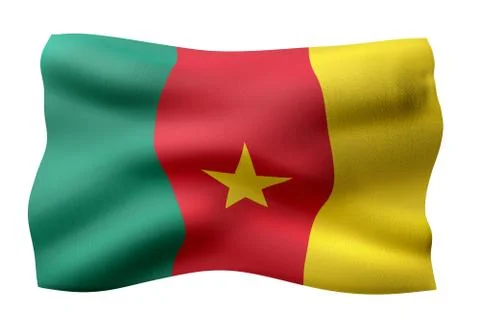 Cameroon 3d flag Stock Illustration