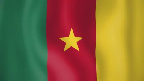 Cameroon animated flag. Seamless loop. 4K Stock-Footage 145431821