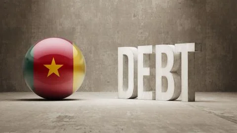 Cameroon. Debt  Concept Stock Illustration