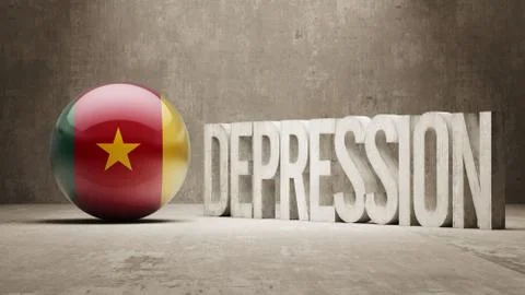 Cameroon Depression Concept Stock Illustration