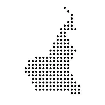 Cameroon dotted vector map Stockillustratie