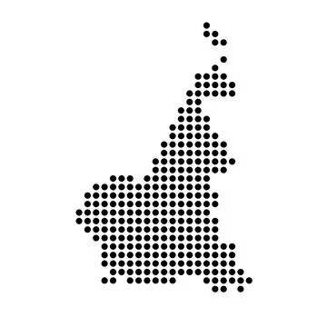 Cameroon dotted vector map Illustrazione stock