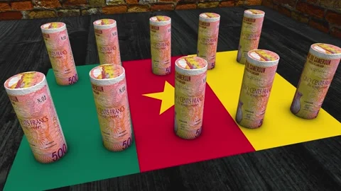 Cameroon Flag - 100 Currency Concept - 1 Stock Footage 270340934