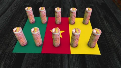 Cameroon Flag - 100 Currency Concept - 2 Video stock 270341346