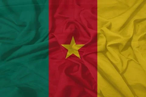 Cameroon  Flag floating wind wave Stock Photos