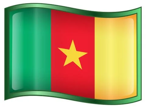 Cameroon flag icon. Illustration