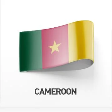 Cameroon Flag Icon Stock Illustration