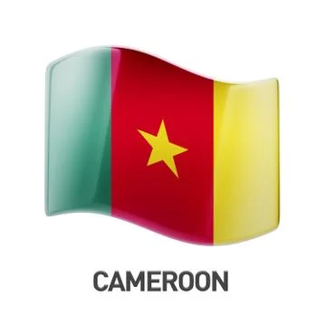 Cameroon Flag Icon Stock Illustration