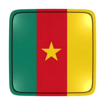 Cameroon flag icon Stock Illustration