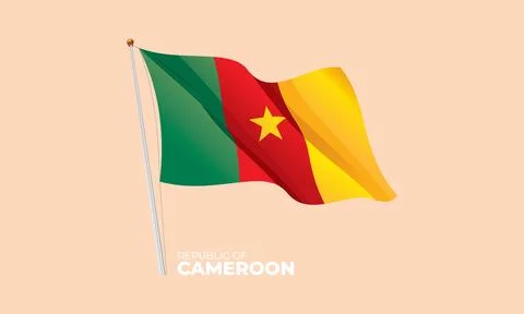 Cameroon flag Stock Illustration