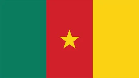 Cameroon flag 스톡 일러스트