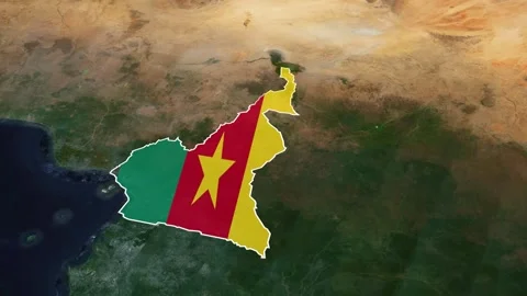 Cameroon Flag map Stock Footage 294081009