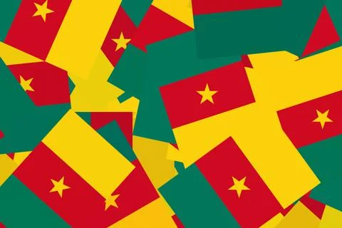 Cameroon flag pattern design Stock Illustration