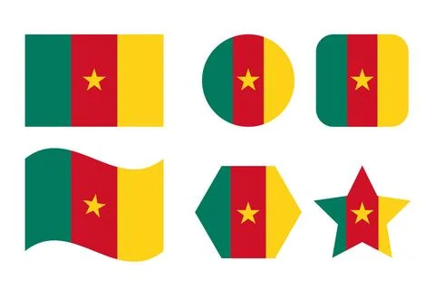 Cameroon flag simple illustration for independence day or election Stock-Illustration