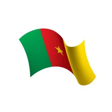 Cameroon flag, vector illustration Stock Illustration