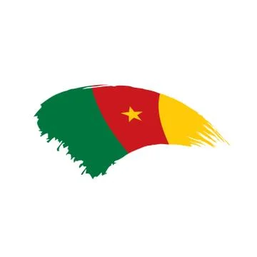 Cameroon flag, vector illustration Stock Illustration