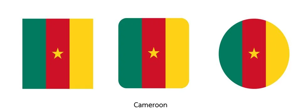 Cameroon flag, vector illustration Stock Illustration