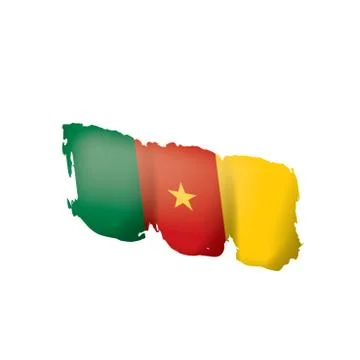 Cameroon flag, vector illustration on a white background. Stock Illustration