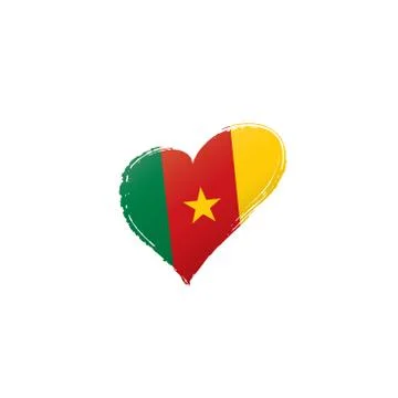 Cameroon flag, vector illustration on a white background Stock Illustration