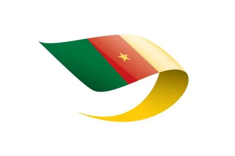 Cameroon flag, vector illustration on a white background Stock Illustration