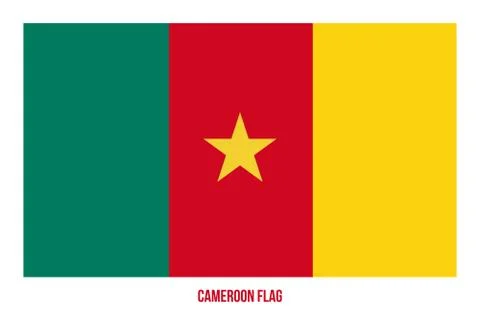 Cameroon Flag Vector Illustration on White Background. Cameroon National Flag Stock Illustration