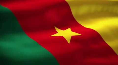 Cameroon flag waving Stock Footage 55494967