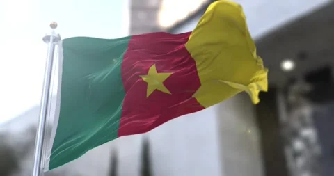 Cameroon-flag-waving-seamless-loop-4k-60fps Stock Footage 332308554