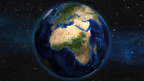 CAMEROON GAROUA ZOOM IN FROM SPACE Stock Footage 115543701