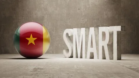 Cameroon. High Resolution Smart Concept. Stock Illustration