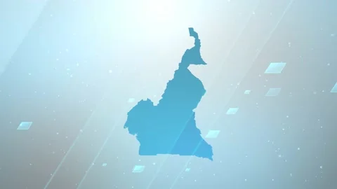 Cameroon Map Background Stock Footage 197942005