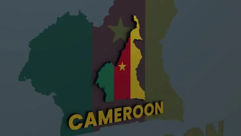 Cameroon Map Stock Footage 281031563