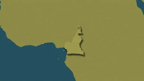 Cameroon map - glide. Shadow. Pattern. Stock Footage 147721005
